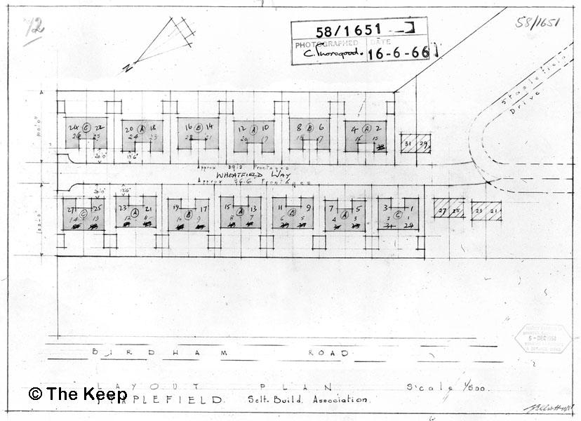 Layout of houses in Whaetfield Way