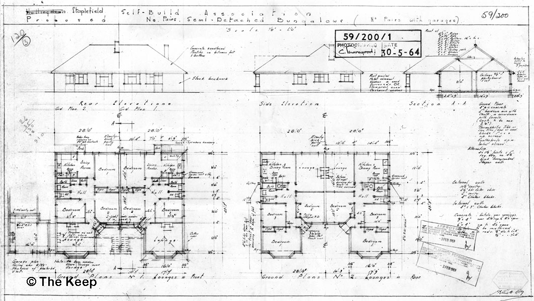 Ground plans for houses in Wheatfield Way