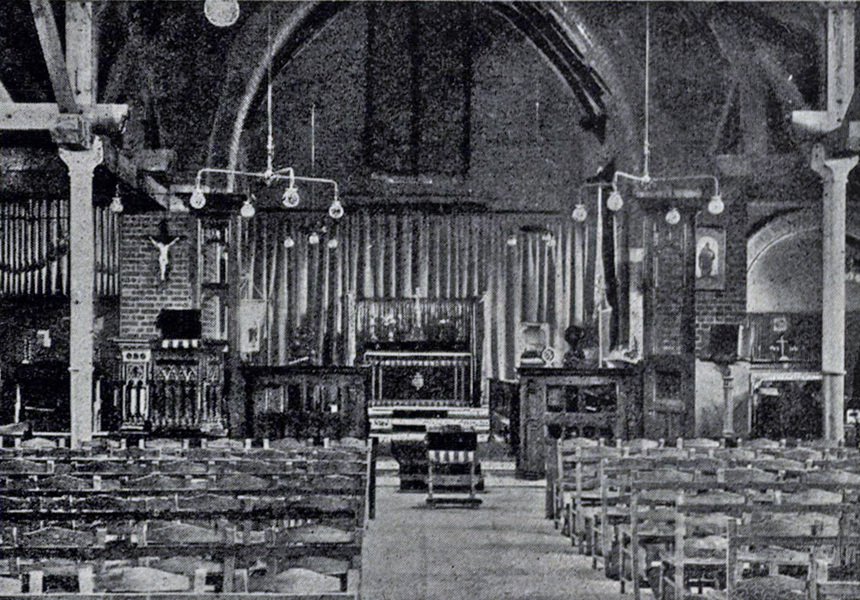 St Albans Church interior c1916