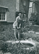 Brian helping to dig a pond in the garden for my friend's mother at no. 119 the Avenue