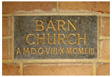 Barn Church Dedication Stone in Holy Nativity Church