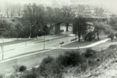 1972 Railway Viaduct viewed from west bank of Home Farm, Moulsecoomb looking south east