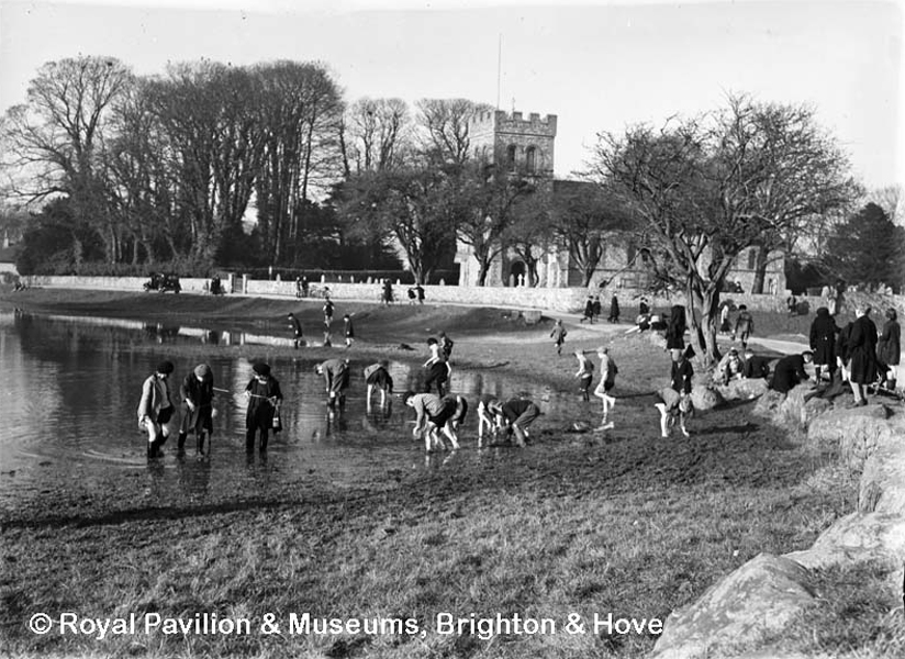 Tadpole catchers Falmer Pond c1938