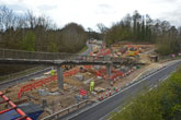 Alteration to Footbridge over the A27 at Falmer in April 2016