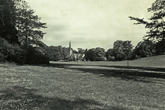 1976 view of Stanmer Church across Park