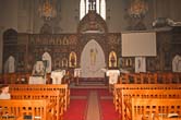 Former church of St Thomas interior view in May 2011