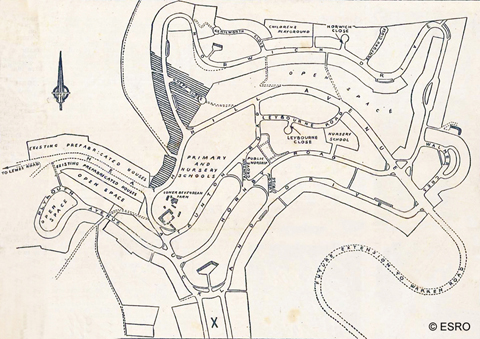 1949-02 Plan of road layout Lower Bevendean
