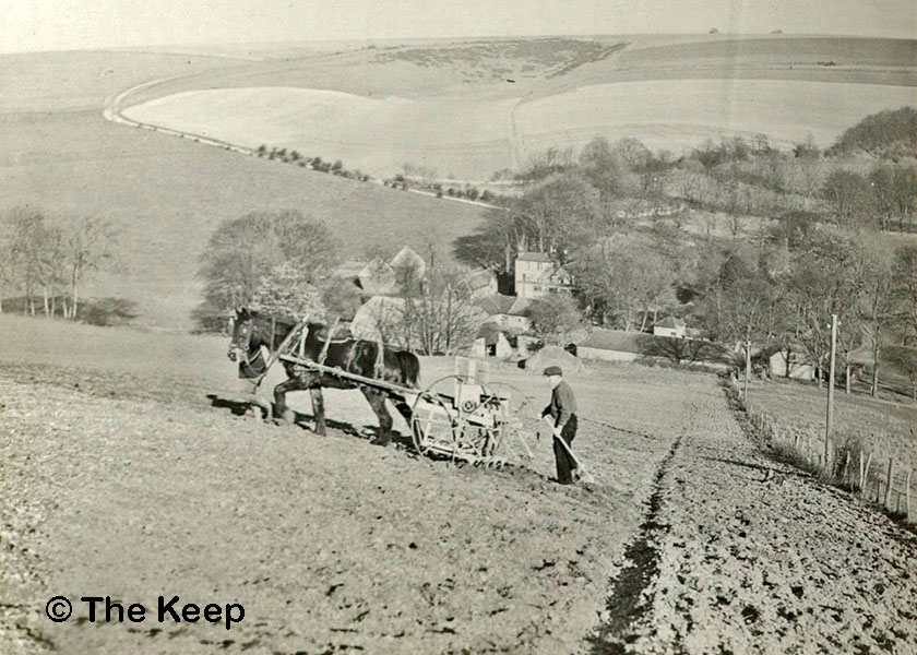 Bevendean Farm sowing seed 2 December 1939